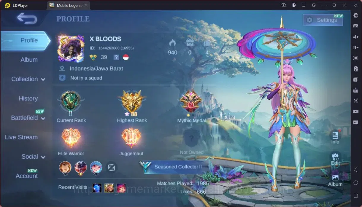 Mobile Legends: Bang Bang Accounts GLOBAL Hero 81 Skin 84|skin epic 6|dragon tamer va image 8