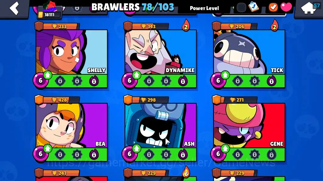 Brawl Stars Accounts 18111 Trophy|78 Brawlers 19 Max|UL Sirius|2 HyperC image 12