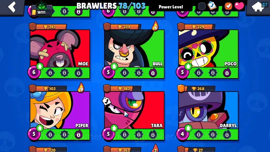 Brawl Stars Accounts 18111 Trophy|78 Brawlers 19 Max|UL Sirius|2 HyperC image 13