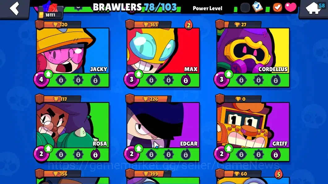 Brawl Stars Accounts 18111 Trophy|78 Brawlers 19 Max|UL Sirius|2 HyperC image 14