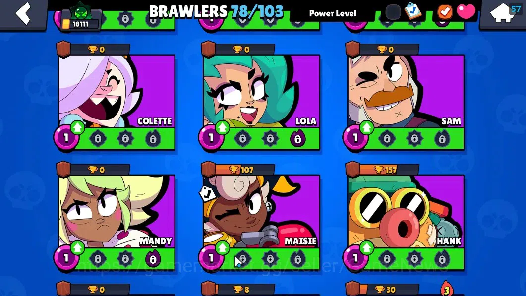 Brawl Stars Accounts 18111 Trophy|78 Brawlers 19 Max|UL Sirius|2 HyperC image 17