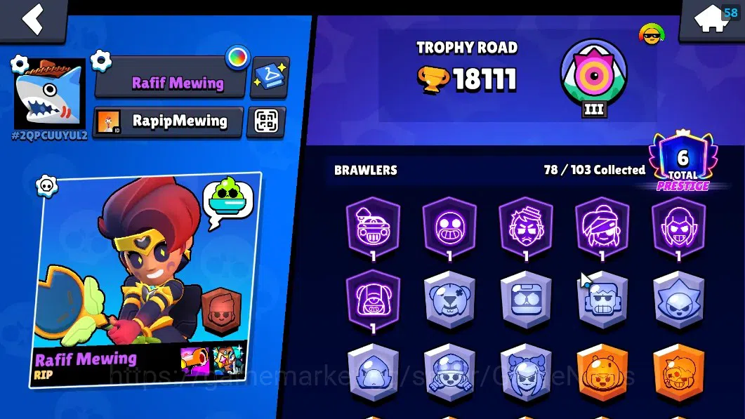 Brawl Stars Accounts 18111 Trophy|78 Brawlers 19 Max|UL Sirius|2 HyperC image 2