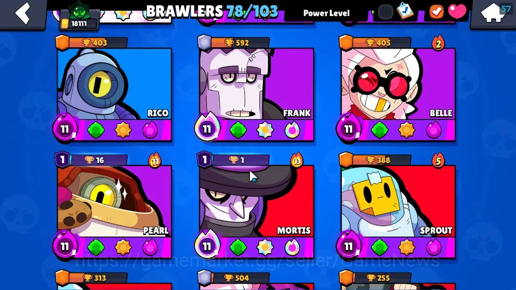 Brawl Stars Accounts 18111 Trophy|78 Brawlers 19 Max|UL Sirius|2 HyperC image 9