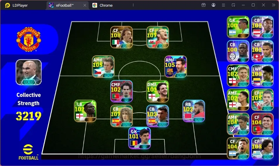 eFootball Accounts High-End Android|PW 3219|BigT Alessandro,Epic Puyol,Epic Gareth,Epic Rosicky,Epic Suarez,Epic Messi,Epic 1