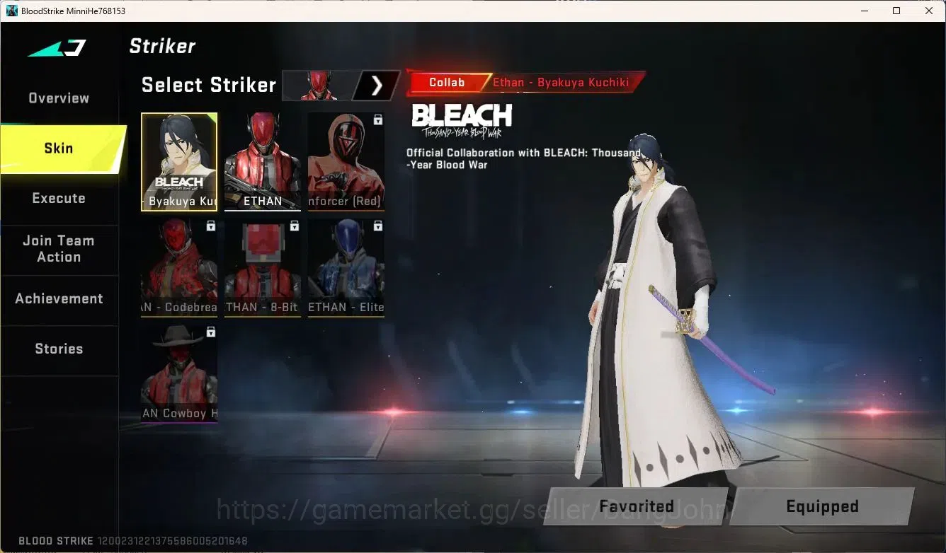 Blood Strike Accounts ASIA | BLEACH Byakuya Striker | 1 Ultra Gun | 2 Le image 2