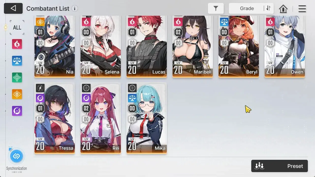 Chaos Zero Nightmare Accounts GLOBAL|Lv31|5 SSR[Heidemarie,Narja,Rita,Veronica,K image 5