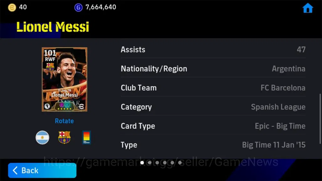 eFootball Accounts Android|BigTime L.Messi,Epic W.Rooney,Raul,Marco V image 12
