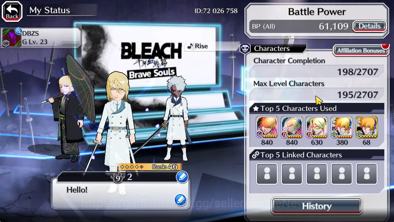 Bleach: Brave Souls Accounts [GLOBAL]6K Orb+Fresh All Story|TYBW26 Jugram,TYBW2 image 2