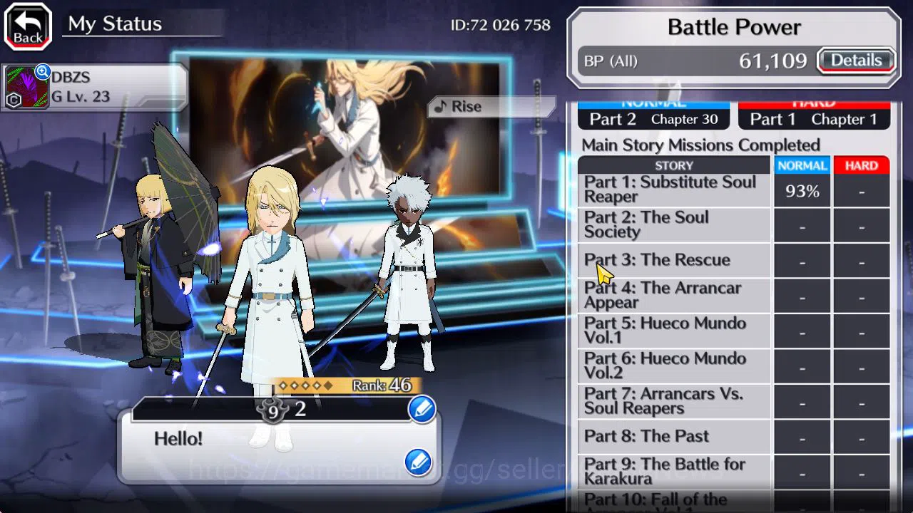 Bleach: Brave Souls Accounts [GLOBAL]6K Orb+Fresh All Story|TYBW26 Jugram,TYBW2 image 3