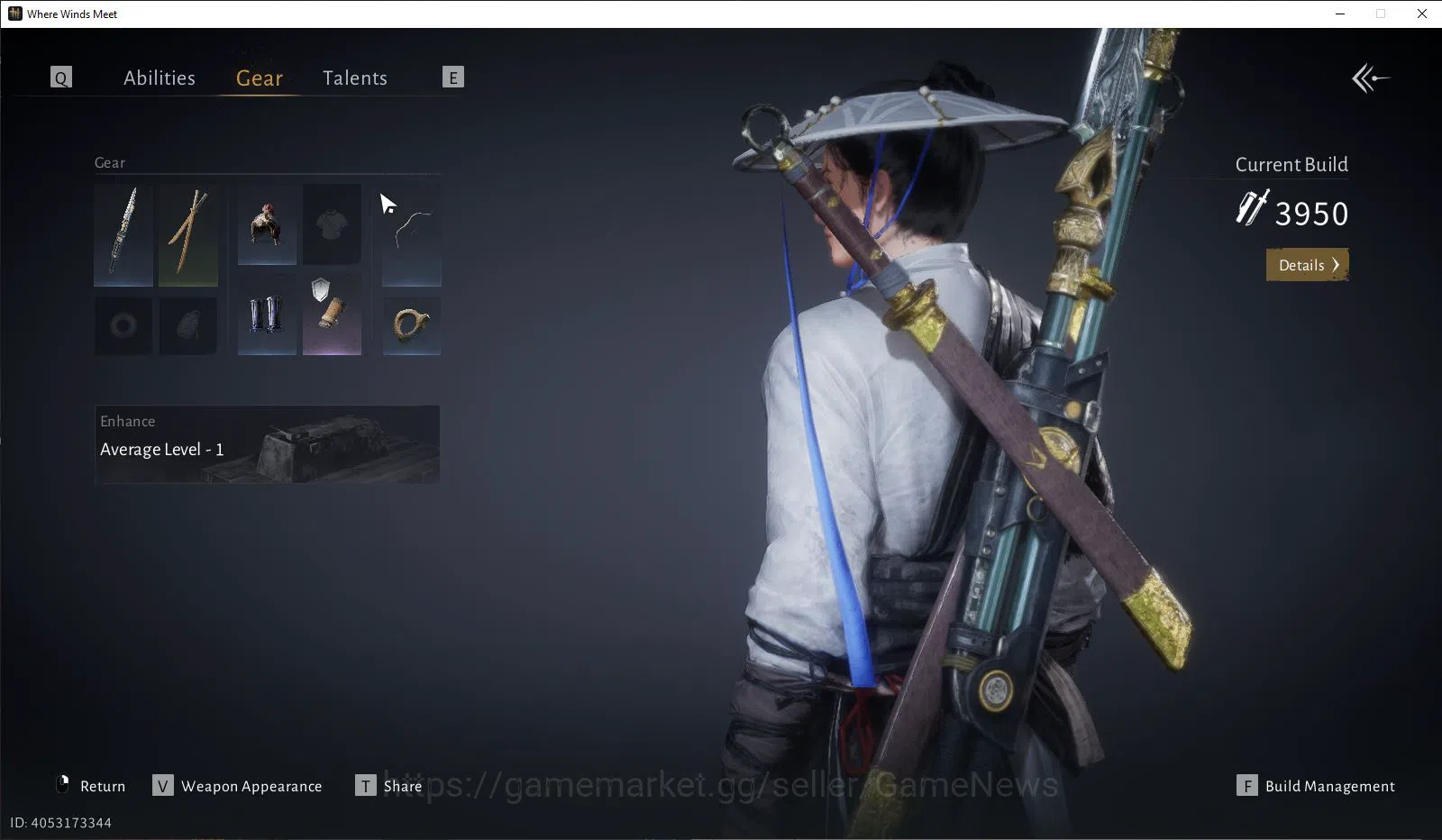 Where Winds Meet Accounts GLOBAL|Lv 7|Fresh Starter|GS 3950|1 Harmonic Core| image 11
