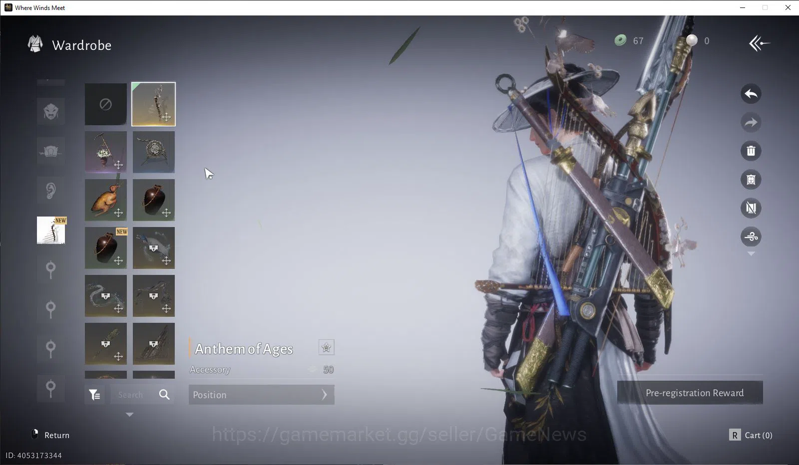 Where Winds Meet Accounts GLOBAL|Lv 7|Fresh Starter|GS 3950|1 Harmonic Core| image 14