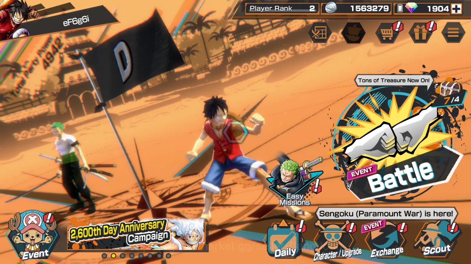 One Piece Bounty Rush Others Global | 3EX | RD 1919 | 5elders Nusjuro,Divine Sh image 1