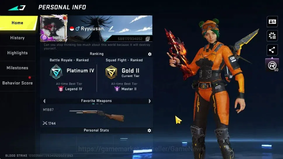 Blood Strike Accounts ASIA|9 ULTRA[Emma,Katya,2 M4A1,Glock,Origin-12,P90 image 2