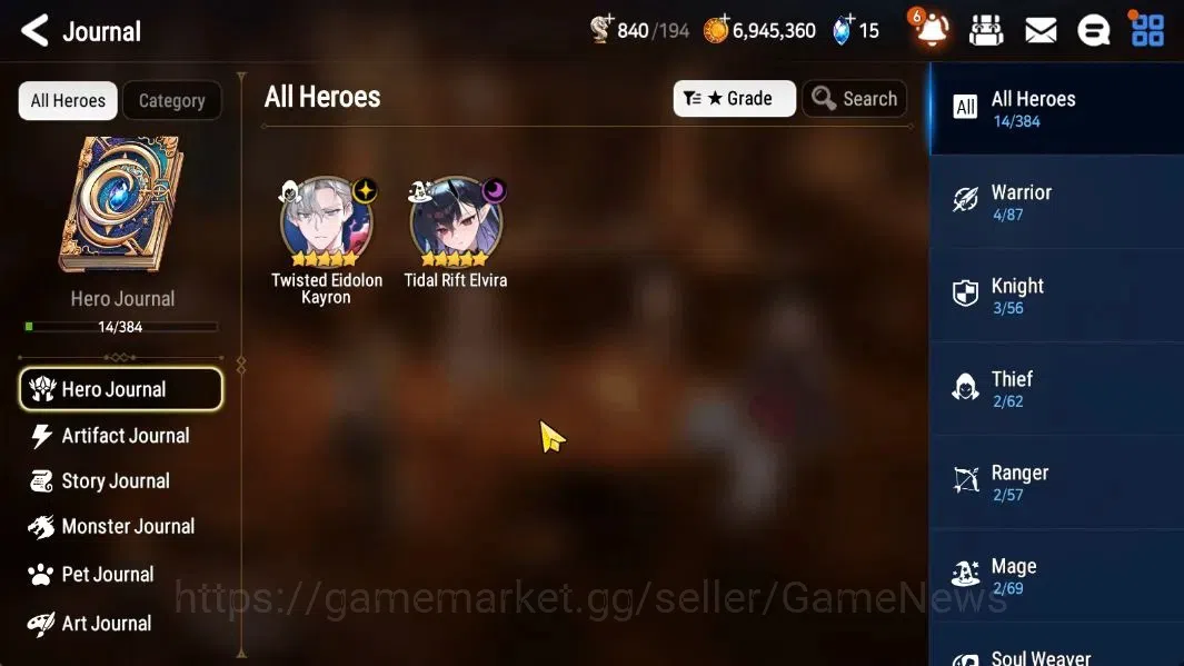 Epic Seven Accounts Starter GLOBAL UnVerif|NewEra|2 ML(Tidal Rift Elvira,Twisted E Kayron) Tenebria,iseria,Landy|Abyss F 1