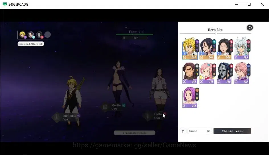 The Seven Deadly Sins: Origin Accounts NA East|Lv 2|Starter 3 SSR|Meliodas,Merlin,Guila|6 image 1