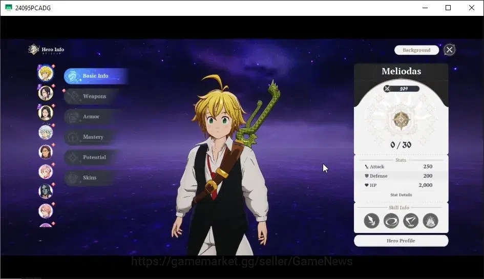 The Seven Deadly Sins: Origin Accounts NA East|Lv 2|Starter 3 SSR|Meliodas,Merlin,Guila|6 image 2