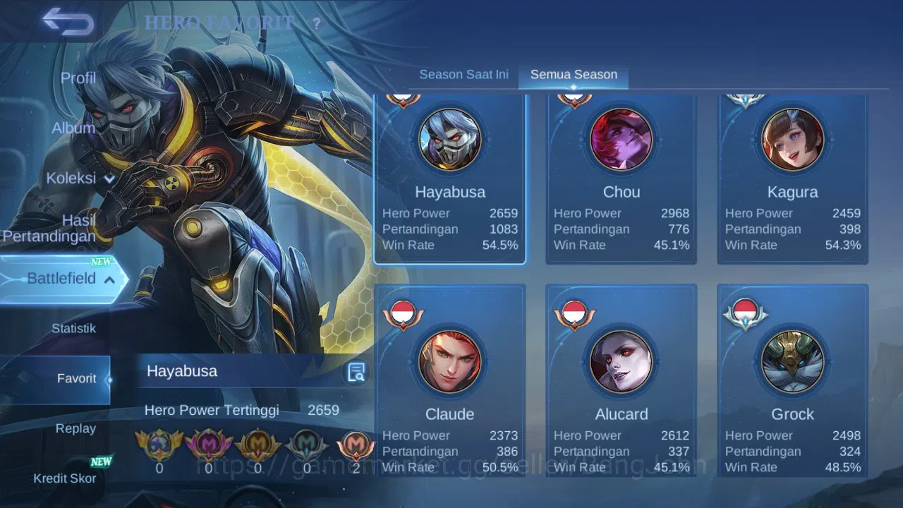 Mobile Legends: Bang Bang Accounts GLOBAL Hero 132 Skin 240 KOF Chou | Luckybox Kagur image 15