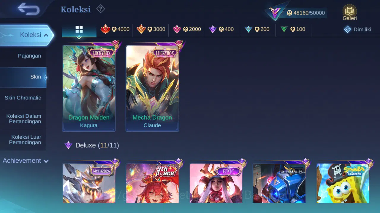 Mobile Legends: Bang Bang Accounts GLOBAL Hero 132 Skin 240 KOF Chou | Luckybox Kagur image 2