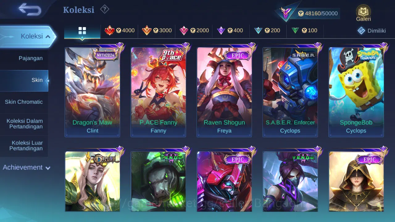 Mobile Legends: Bang Bang Accounts GLOBAL Hero 132 Skin 240 KOF Chou | Luckybox Kagur image 3