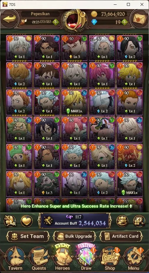 The Seven Deadly Sins: Grand Cross Accounts Global|2,5M CC|88 LS|3 LR Selector|2 LR+10 UR+Coll image 4