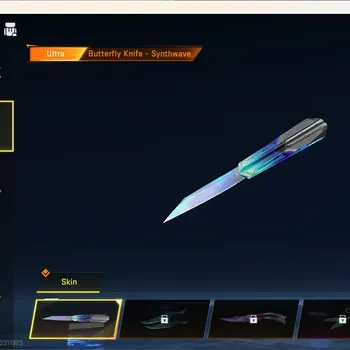 Blood Strike Accounts Rare Skin ASIA | Ultra Melee Butterfly Knife - Synthwave | 1 Ultra Gun | 1 Limited | 3 Legendary Gun