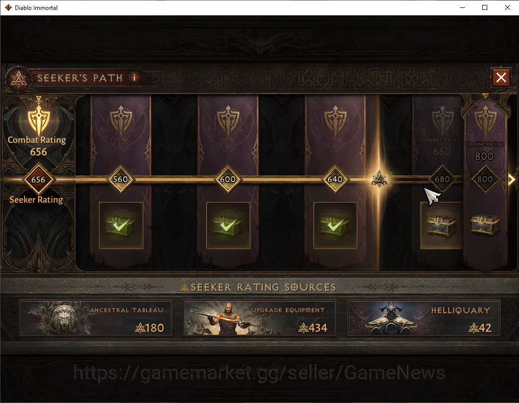 Diablo Immortal Accounts High-End SA - Malah|Change Server ON|Lv60(531)|Demon Hunter|CR 33k|Reso 420|Paragon 10