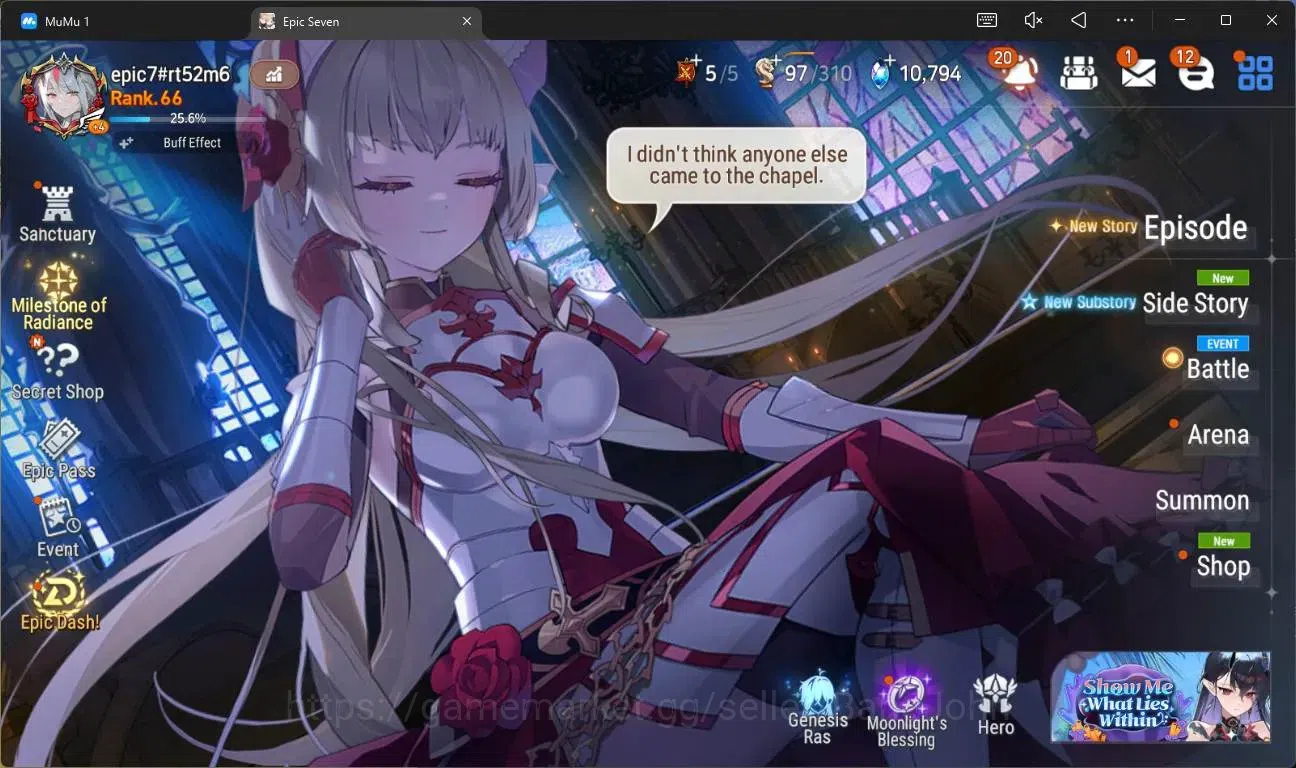 Epic Seven Accounts High-End ASIA Unverif |14 ML(NM Luna,C Lilias,A Twin,F Cecillia,E Ludwing,Byblis Etc)|PoH ON|SS 1