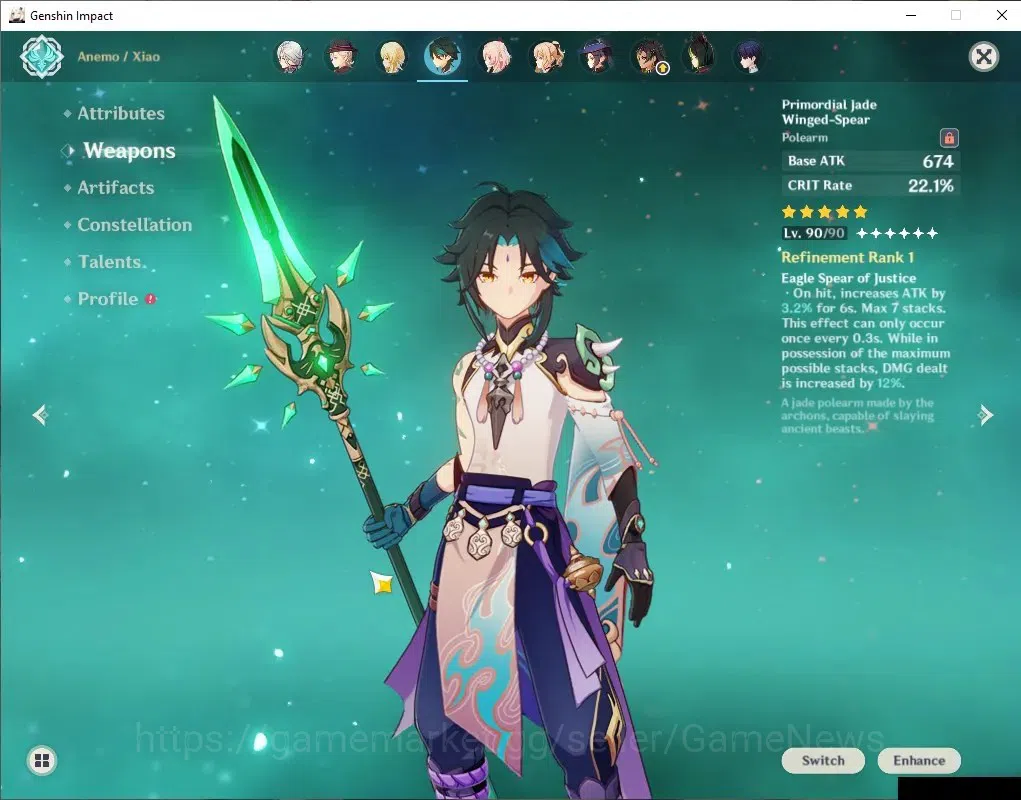 Genshin Impact Accounts ASIA |AR 57 |10 Limited + 3 (*5Wep) |Xiao+Sign,Neu image 3