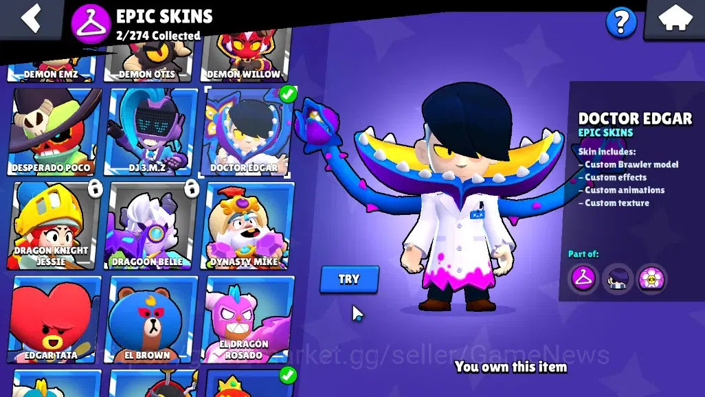 Brawl Stars Accounts 1118 Trophy|17 Brawlers 3 Max|Edgar,Colt,Shade|1k  image 10