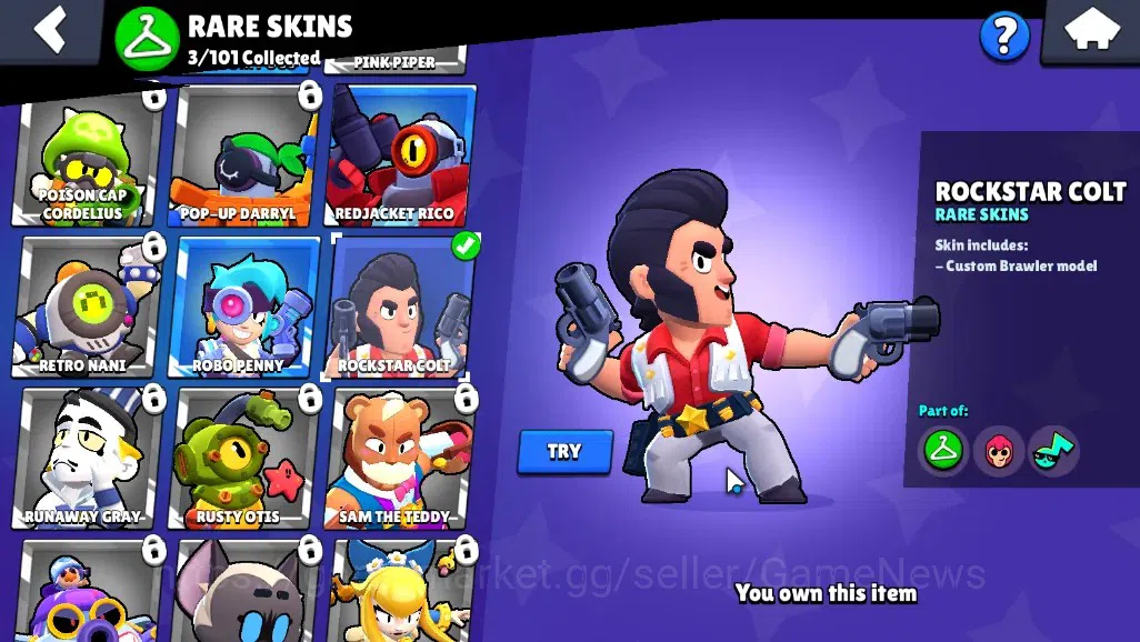 Brawl Stars Accounts 1118 Trophy|17 Brawlers 3 Max|Edgar,Colt,Shade|1k  image 16