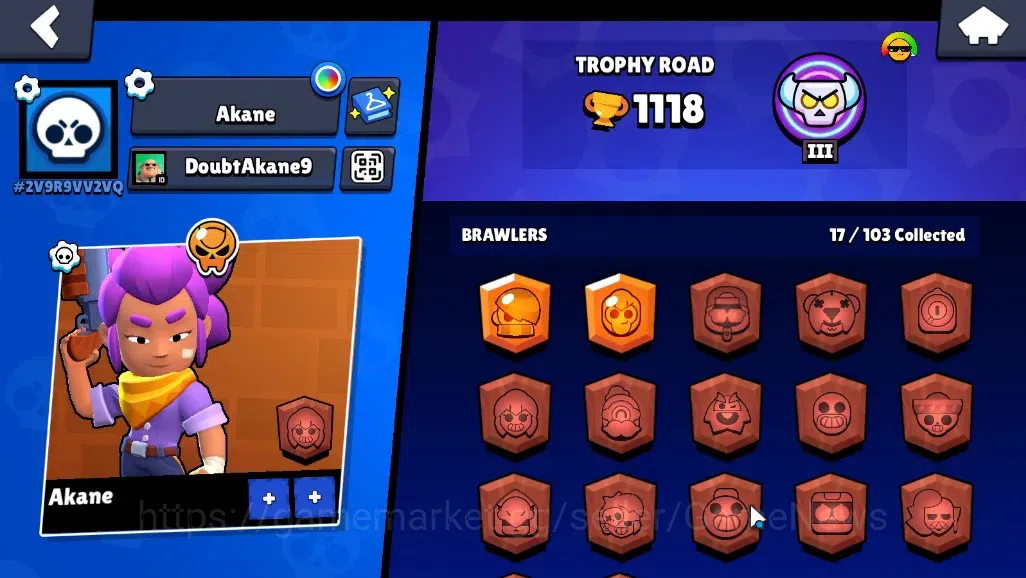 Brawl Stars Accounts 1118 Trophy|17 Brawlers 3 Max|Edgar,Colt,Shade|1k  image 2