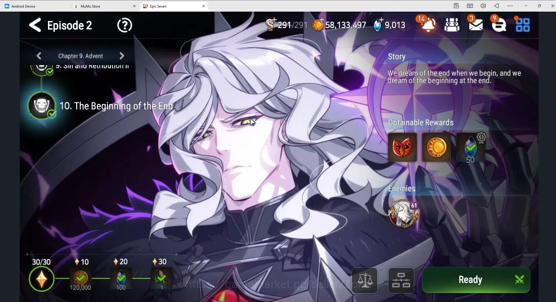 Epic Seven Accounts High-End Global unver|16ML (Belian, MChloe, RoL, JKise, Etc.)|Theater fresh|94 Mystic Medals|PoH 10