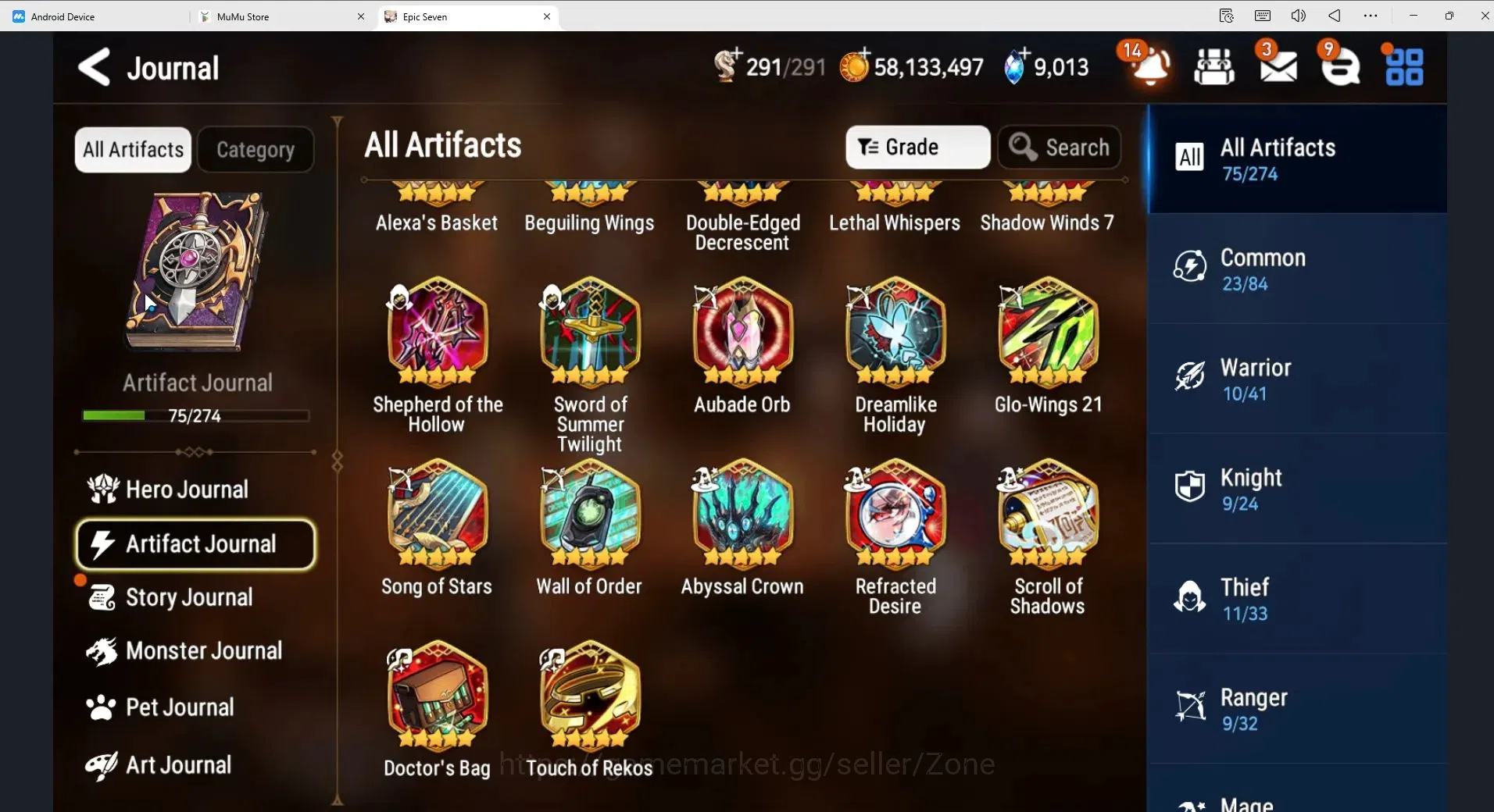 Epic Seven Accounts High-End Global unver|16ML (Belian, MChloe, RoL, JKise, Etc.)|Theater fresh|94 Mystic Medals|PoH 8