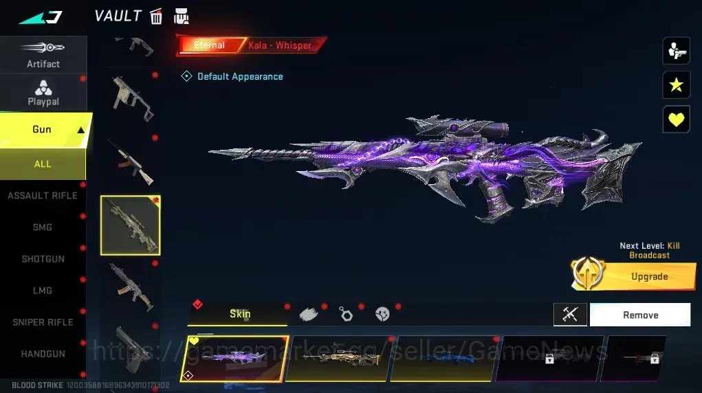 Blood Strike Accounts Collab Skin Asia|4 Eternal Kala Whisper,Ethan Alien Walker,MP7 Tidesong Lv2,DEagle Scorpius|Collab 1
