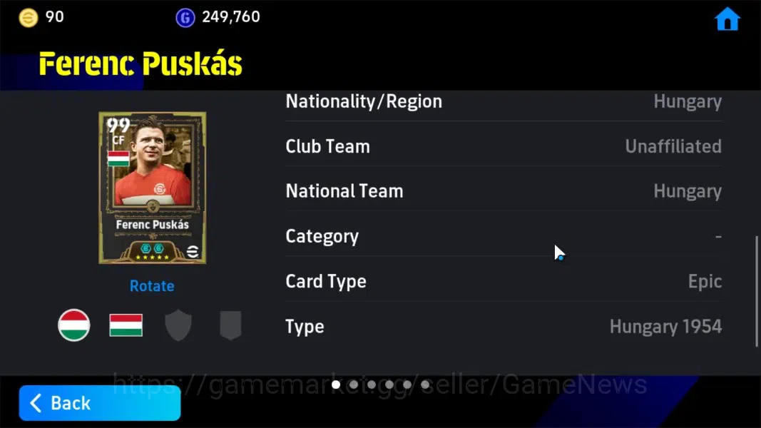 eFootball Accounts Android|Epic Fabio Cannavaro,Ferenc Puskas,S.Gerra image 12