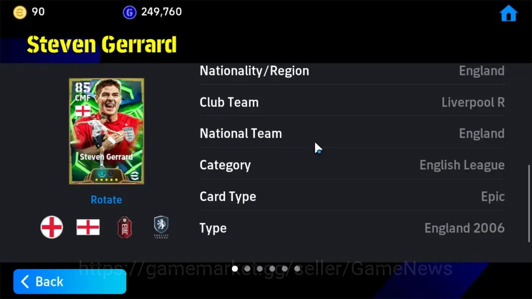 eFootball Accounts Android|Epic Fabio Cannavaro,Ferenc Puskas,S.Gerra image 15
