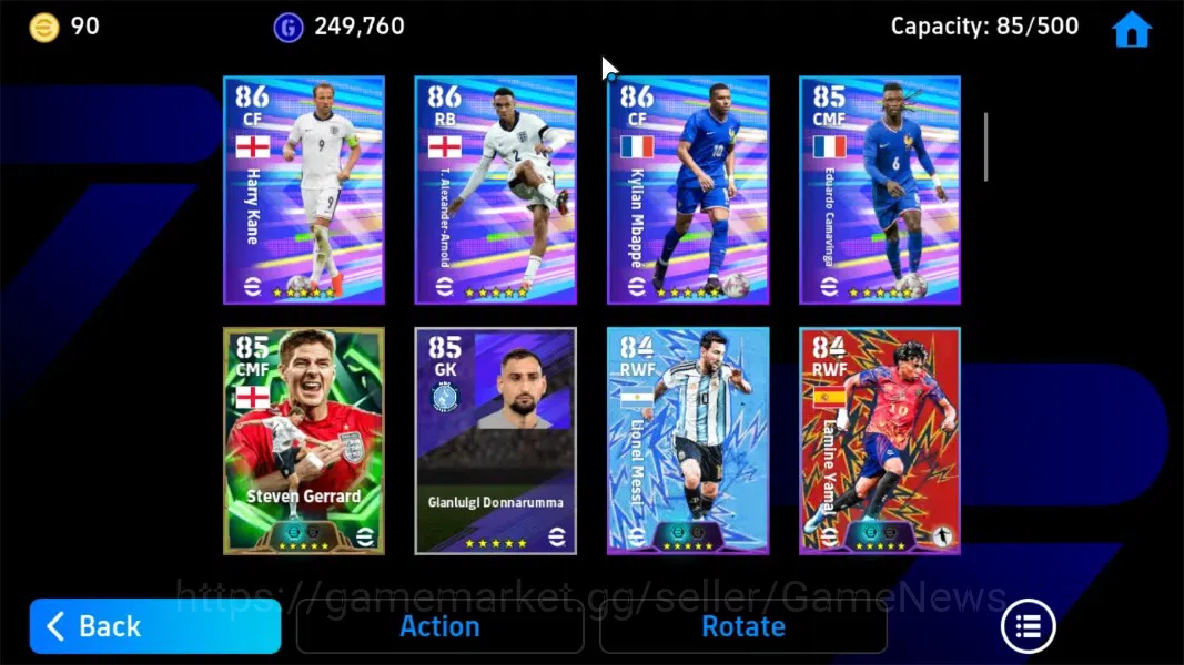 eFootball Accounts Android|Epic Fabio Cannavaro,Ferenc Puskas,S.Gerra image 5
