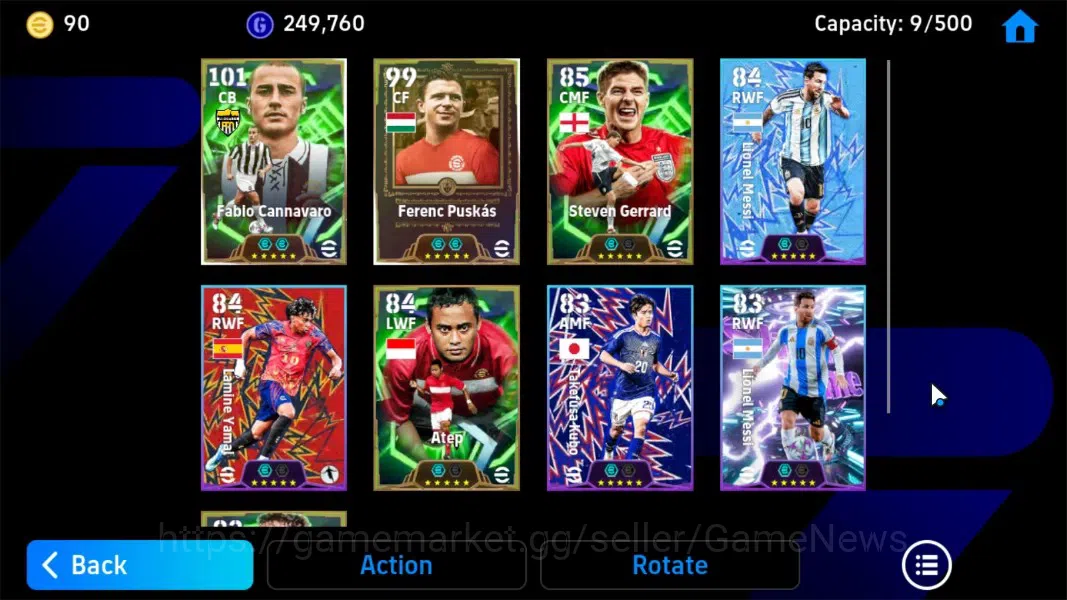eFootball Accounts Android|Epic Fabio Cannavaro,Ferenc Puskas,S.Gerra image 6