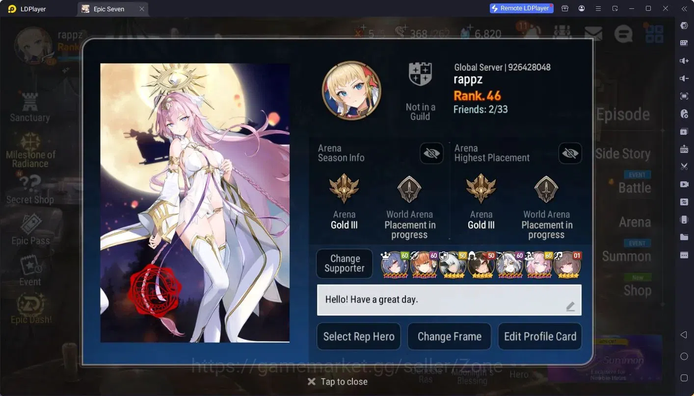 Epic Seven Accounts Global Unverif|12ML (Jenua, Eligos, Fumyr, Fenne,  image 3