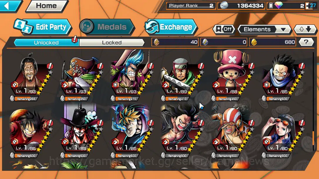 One Piece Bounty Rush Accounts Global|3 EX |4EmperorTeach,BP Kuzan,Onigashima Zor image 10
