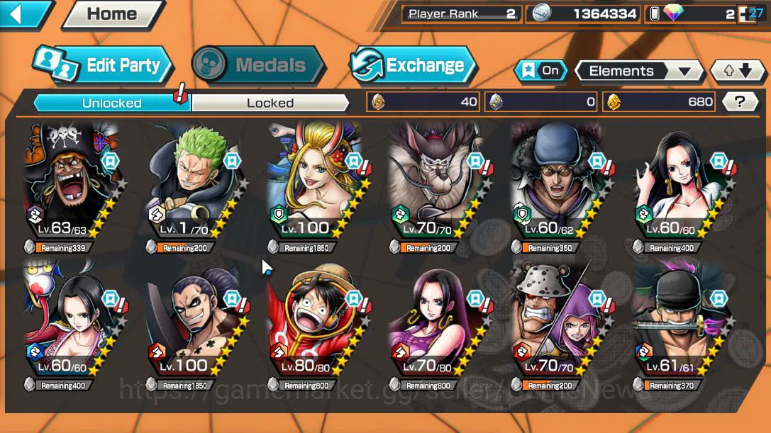 One Piece Bounty Rush Accounts Global|3 EX |4EmperorTeach,BP Kuzan,Onigashima Zor image 3