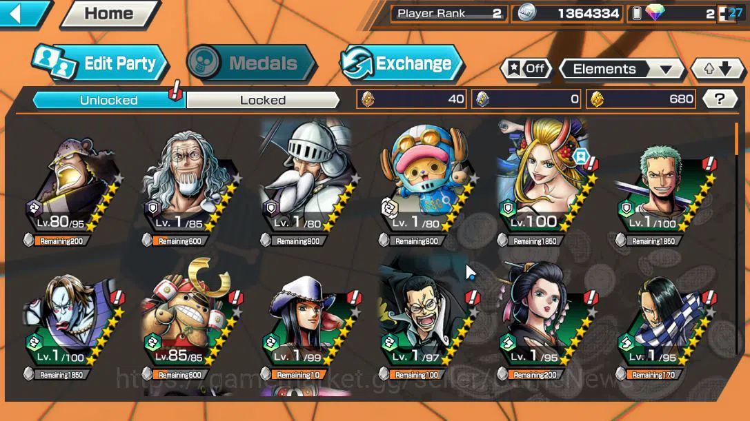 One Piece Bounty Rush Accounts Global|3 EX |4EmperorTeach,BP Kuzan,Onigashima Zor image 4