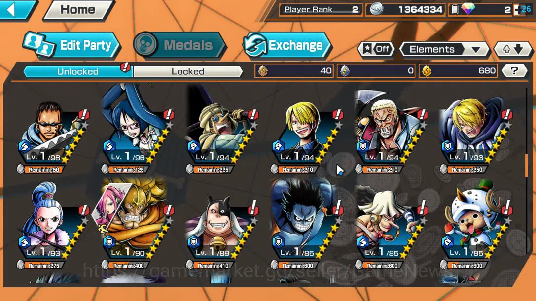 One Piece Bounty Rush Accounts Global|3 EX |4EmperorTeach,BP Kuzan,Onigashima Zor image 7