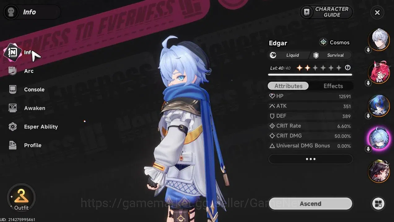 Neverness to Everness Accounts GLOBAL SEA|HL 41|TL 5|7 SSR(NanallyA1,HotoriA1,Hat image 5