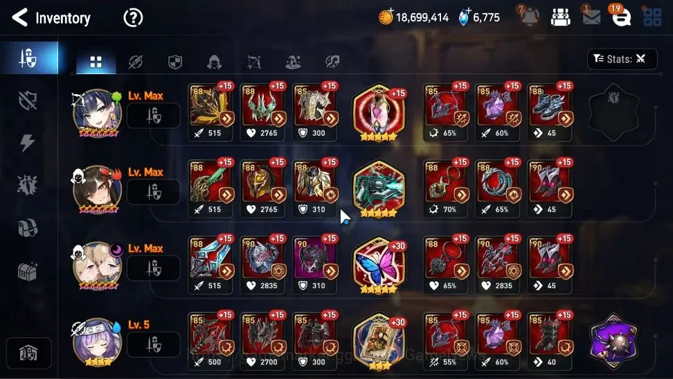 Epic Seven Accounts High-End GLOBAL UnVerif|12 ML(Schol Nurse Yulha,Rhiana&Luciel,BArunka,etc)+Ab Fumyr,etc|Untouch 15