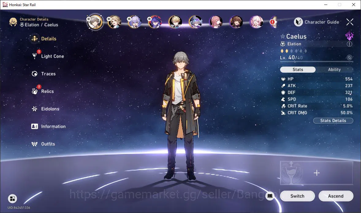 Honkai Star Rail Accounts [ASIA] TL 29 | 6 Limit | Yanqing | Bailu | Acheron image 14
