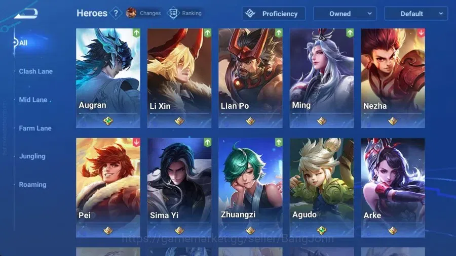 Honor of Kings Accounts Global|113H 142S|SXD [Hou Yi&Nuwa]|4 Legend [Dun,H image 16