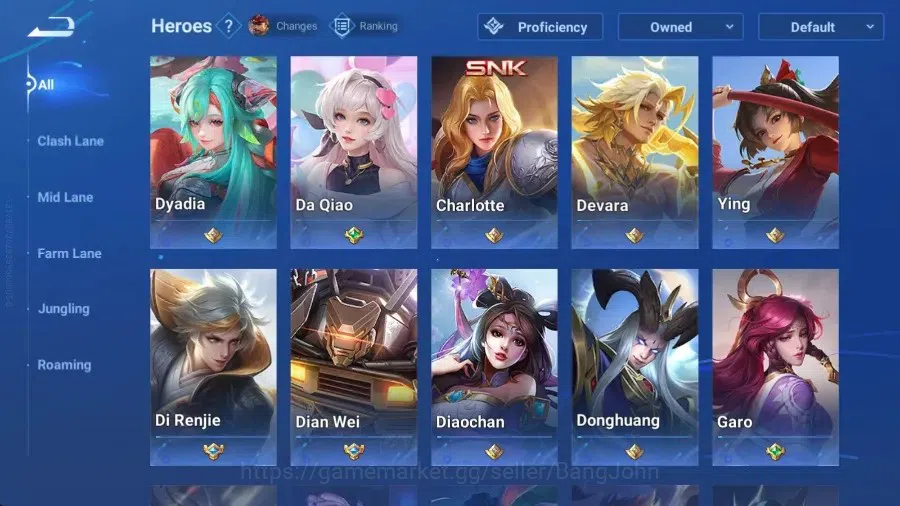 Honor of Kings Accounts Global|113H 142S|SXD [Hou Yi&Nuwa]|4 Legend [Dun,H image 19
