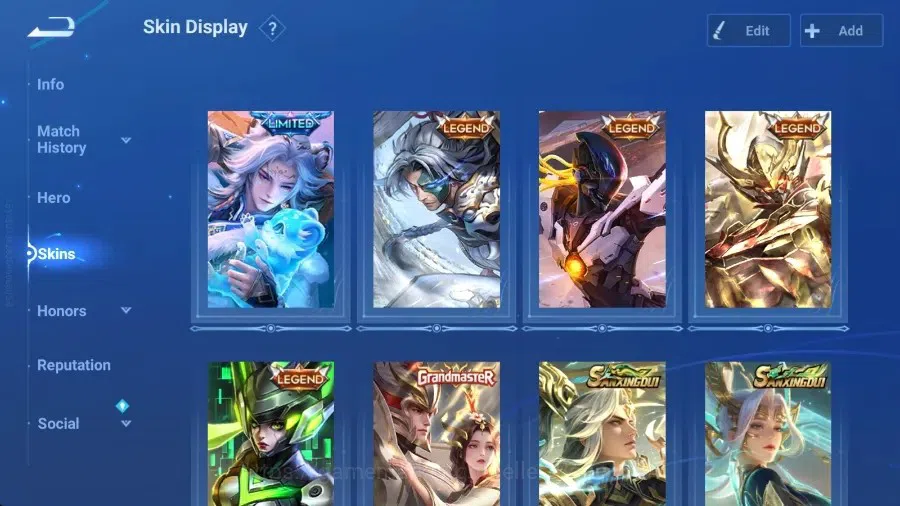 Honor of Kings Accounts Global|113H 142S|SXD [Hou Yi&Nuwa]|4 Legend [Dun,H image 3