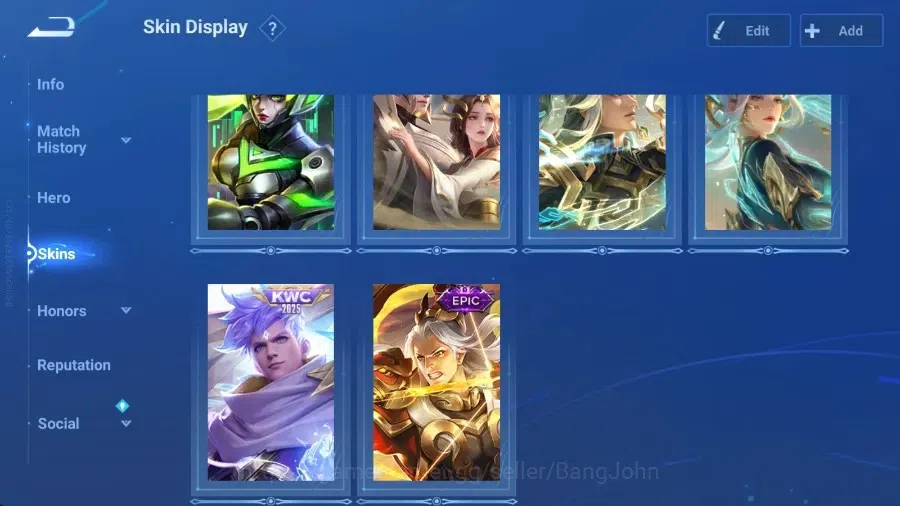 Honor of Kings Accounts Global|113H 142S|SXD [Hou Yi&Nuwa]|4 Legend [Dun,H image 4